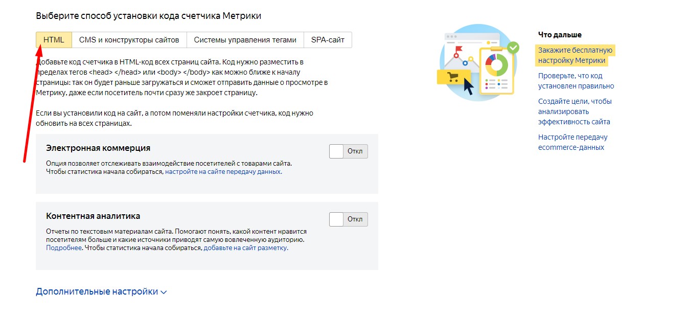 Метрика на сайте